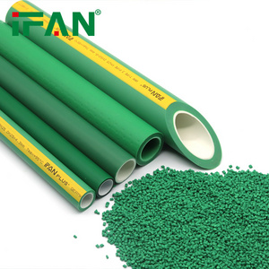 IFANPlus Customization Imported Raw Materials Green Color PPR Tube PN20 Plastic Plumbing PPR Water Pipe