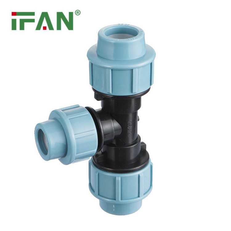 IFAN PE Compression Fitting Elbow Tee Socket Valve Saddle Clamp HDPE Pipe Fitting