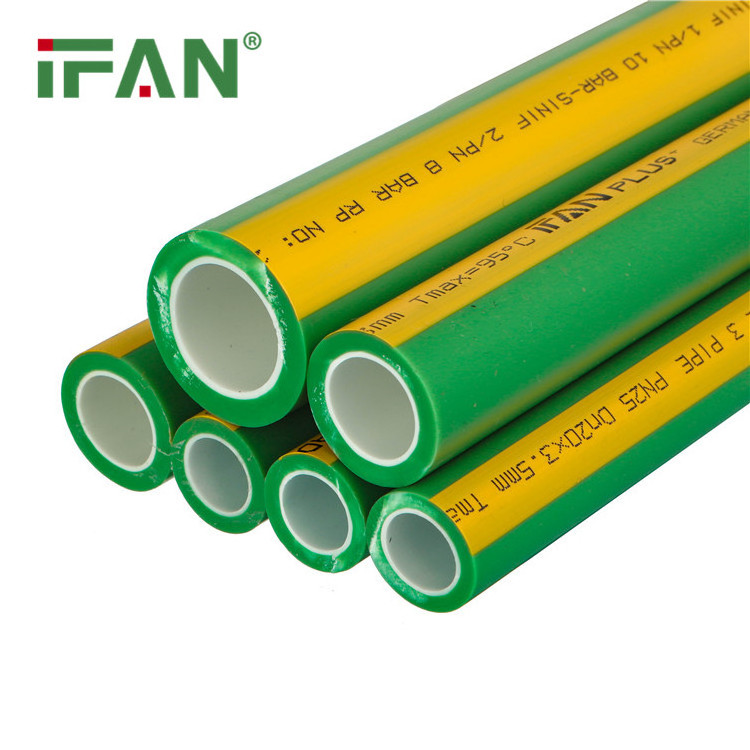 IFANPlus Customization Imported Raw Materials Green Color PPR Tube PN20 Plastic Plumbing PPR Water Pipe