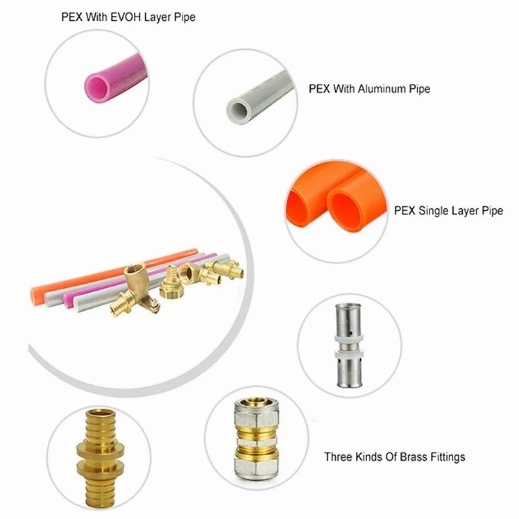 IFAN Floor Heating Multilayer 5 Layer PEX Al PEX Pipe Water Tubes 16-32mm Yellow PEX Gas Pipe