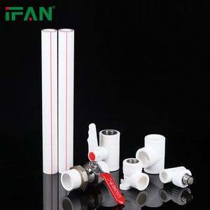 IFAN White PPR Water Pipe Fittings PN25 Tee Elbow Union 20-110mm Pipe PPR Fittings