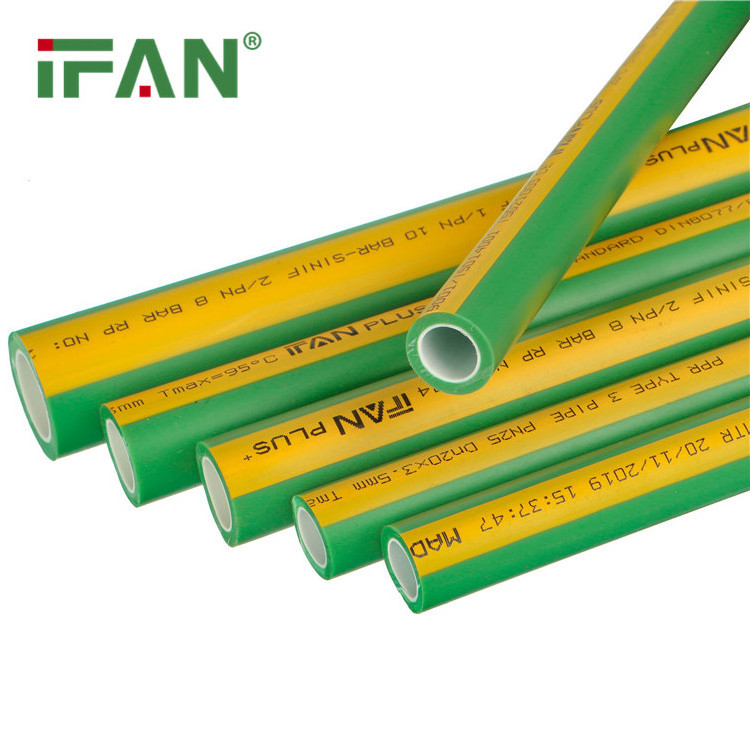 IFANPlus Customization Imported Raw Materials Green Color PPR Tube PN20 Plastic Plumbing PPR Water Pipe