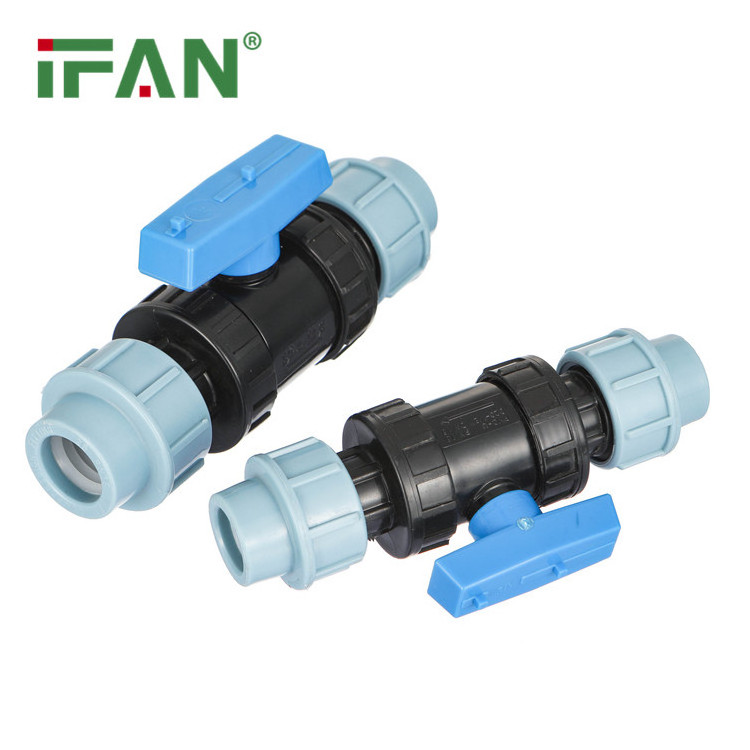 IFAN PE Compression Fitting Elbow Tee Socket Valve Saddle Clamp HDPE Pipe Fitting