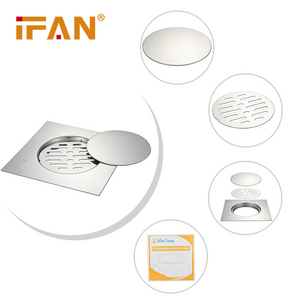 IFAN Anti-odor Stainless Steel Square Shower Floor Drain Cover Sliver Color Bathroom SS Floor Drain