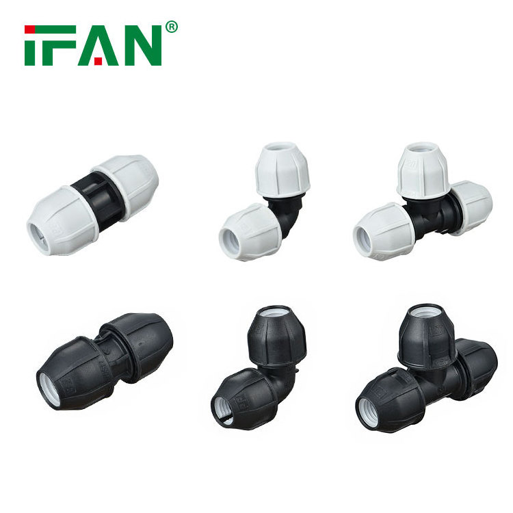 IFAN Irrigation PP Compression Fittings Quick Connect 20-110mm Elbow Tee Socket PN25 PE100 HDPE Pipe Fitting