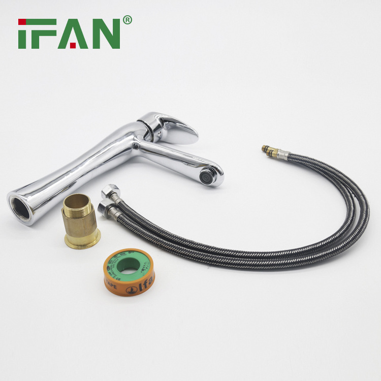 IFAN Manufacture Hot Cold Water Tap Basin Faucet Bathroom Mixer Water Fall Bibcock Brass Basin Faucet