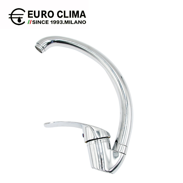 EURO CLIMA Zinc Alloy Body Zinc Sun Handle Kitchen Faucet 40 Stainless Steel Gland Kitchen Faucet