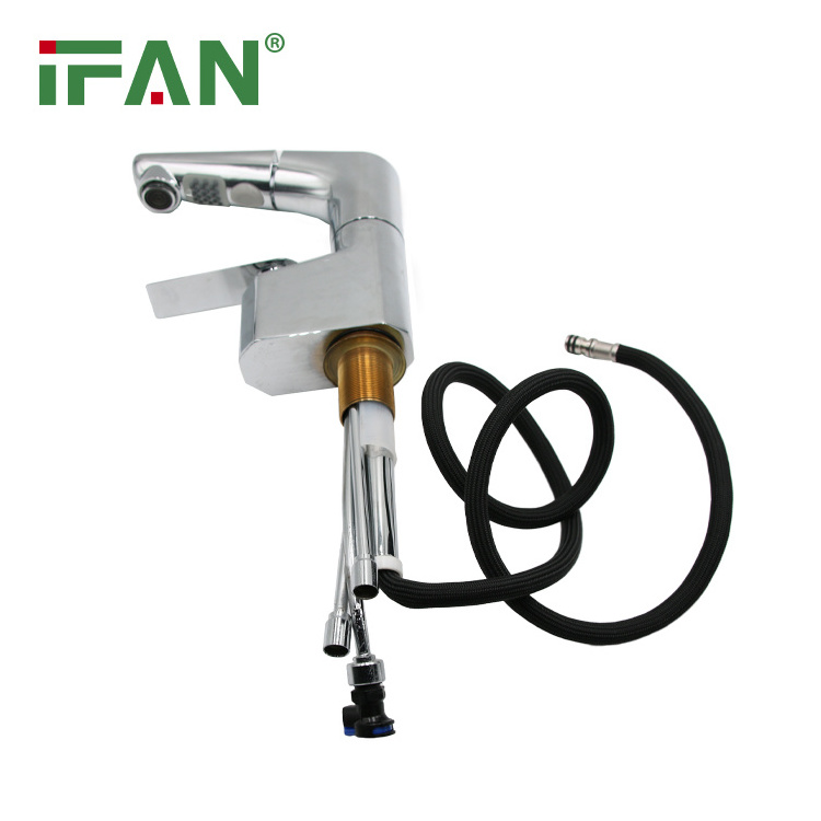 IFANPLUS Electroplating Process Kitchen Drawing Faucet Copper Main Body Kitchen Drawing Faucet