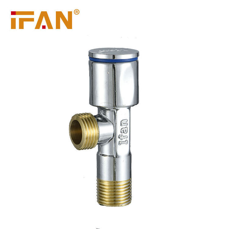 IFAN Hot Sale Brass Core Toilet Angle Stop Valve Bathroom Quick Connect Triangle Valve OEM Basin Angle Valve