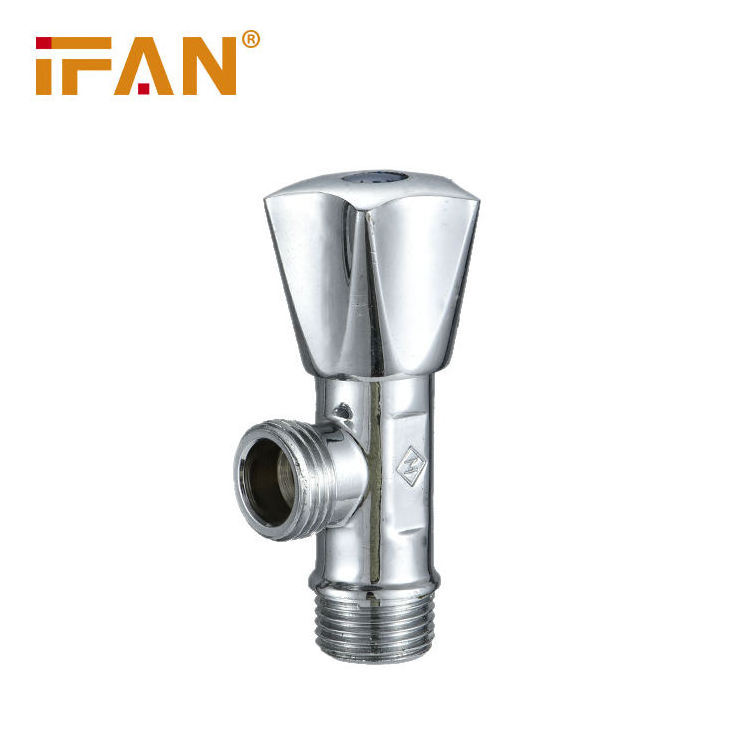 IFAN Hot Sale Brass Core Toilet Angle Stop Valve Bathroom Quick Connect Triangle Valve OEM Basin Angle Valve