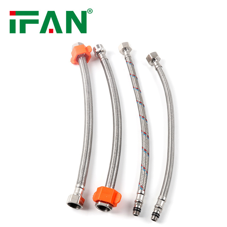 IFAN Wholesale Bathroom Shower Hose Stainless Steel Water Plumbing Flexible Hose Toilet Braided Hose