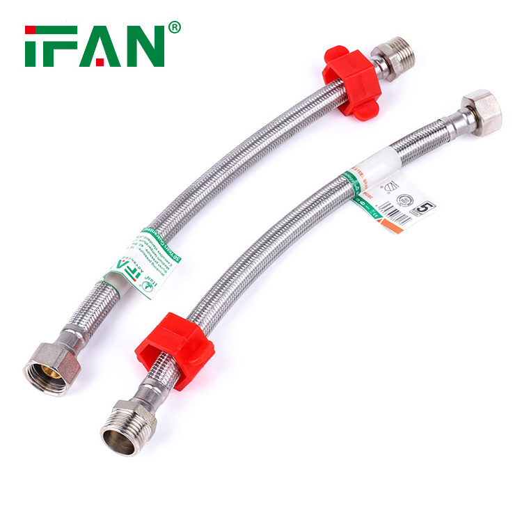 IFAN Wholesale Bathroom Shower Hose Stainless Steel Water Plumbing Flexible Hose Toilet Braided Hose