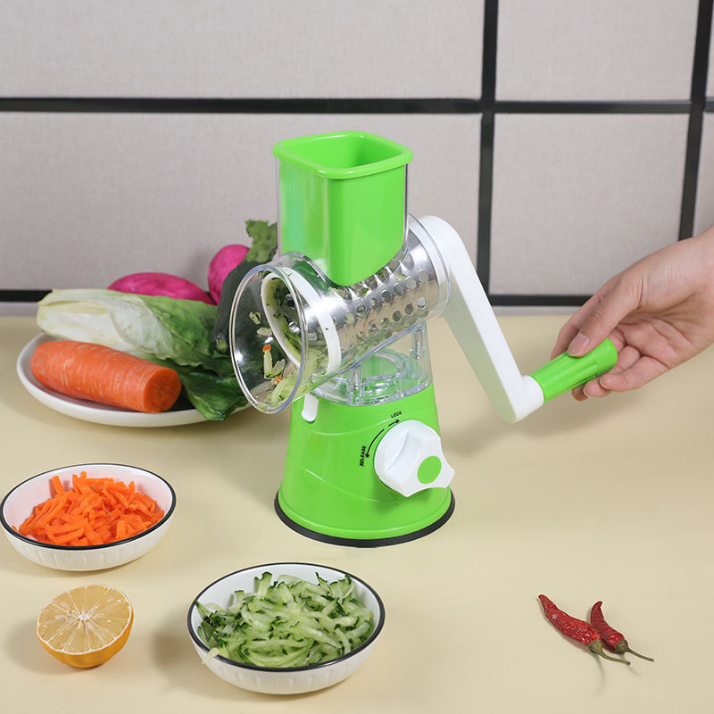 High Quality Multifunctional Food Chopper Rotary Cheese Grater 3 In 1 Manual Vegetable Chopper