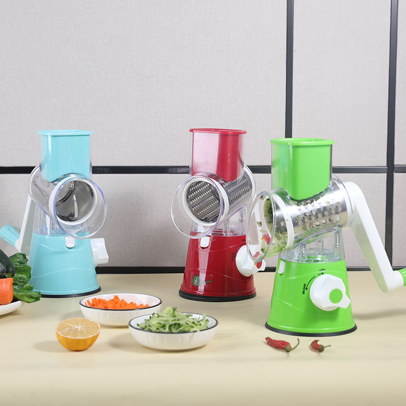 High Quality Multifunctional Food Chopper Rotary Cheese Grater 3 In 1 Manual Vegetable Chopper