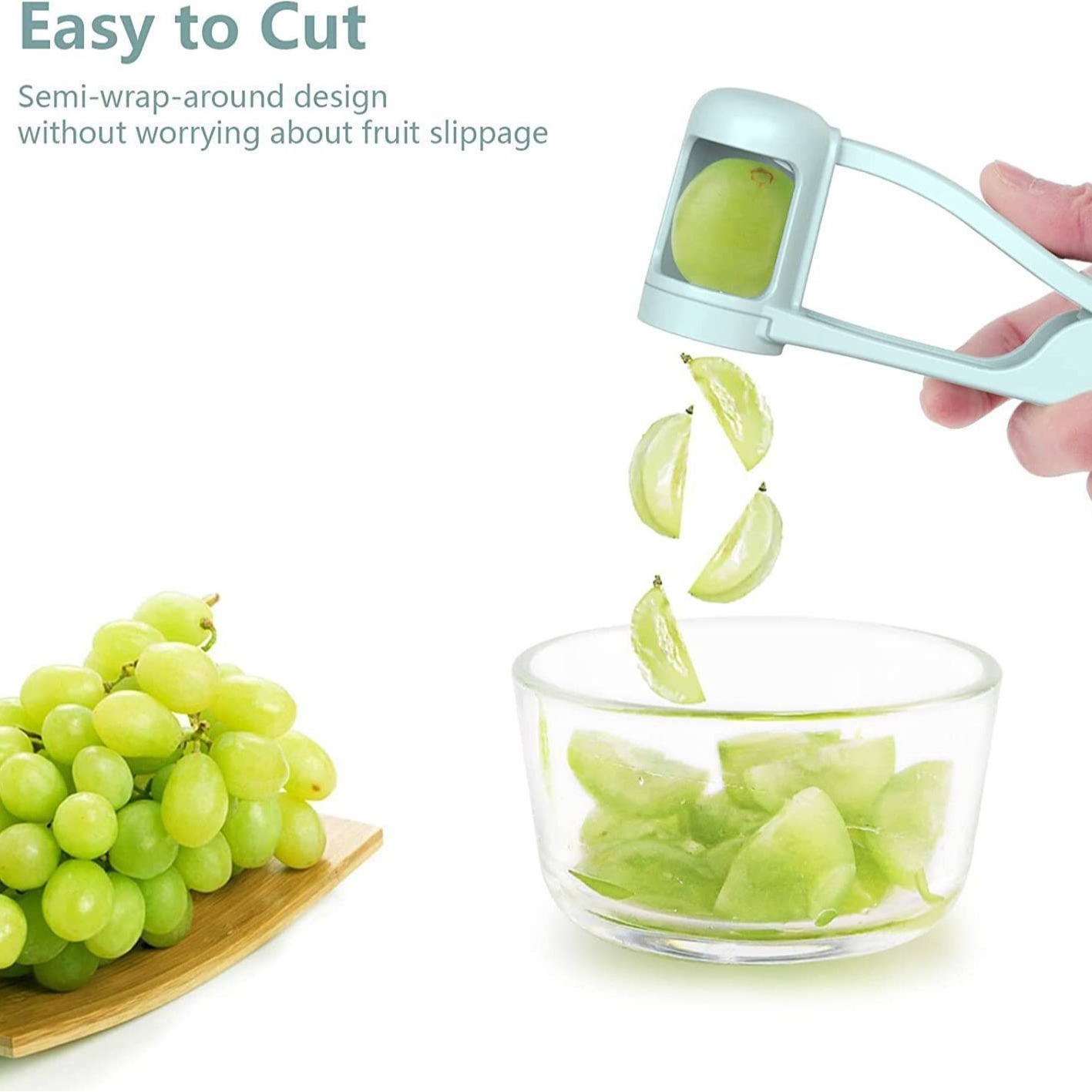 Mini Grape Slicer Cherry Tomatoes Strawberry Slicer Blueberry Grape Slicer Fruit Cutter For Salad Cake Baking