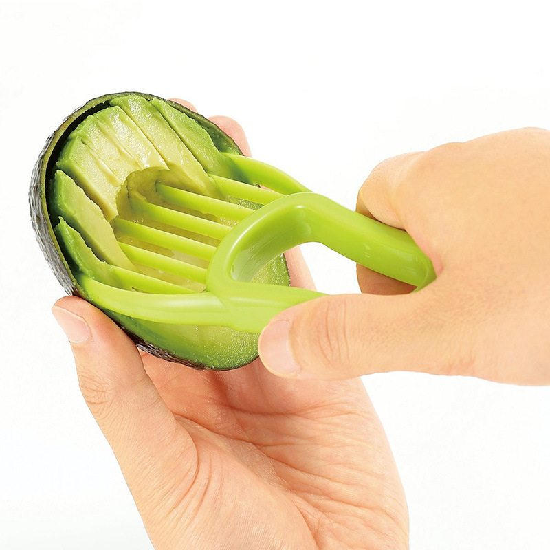 Vegetable Fruit Cutter Tool Multifunctional Avocado Slicer and Cuber Knife 3 In 1  Avocado Slicer