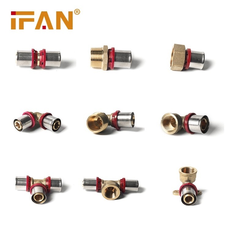 IFAN Top Quality PEX Al PEX Pipe Fittings Press 16-32mm Crimp Fitting Multilayer Pipe