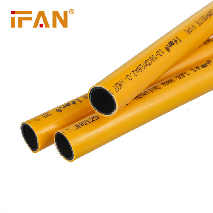 IFAN Lpg Gas Pipe 16-32MM Pex Al Gas Pipes Yellow Aluminum Pipe For Lpg Gas