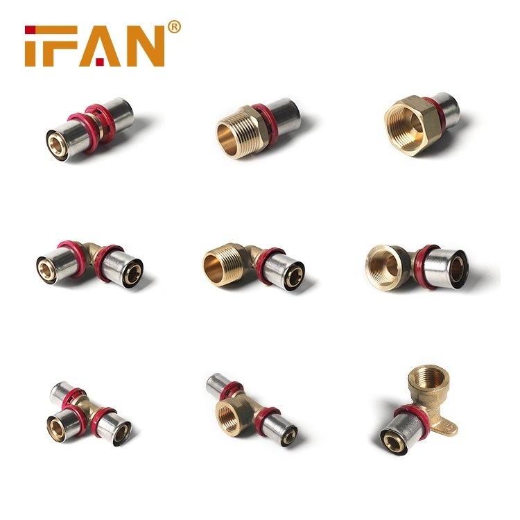 IFAN Top Quality PEX Al PEX Pipe Fittings Press 16-32mm Crimp Fitting Multilayer Pipe