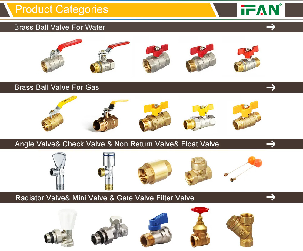 IFAN Wholesale Manual Heat Resistant CW617N Ball Valve 1 Inch Brass Gas Ball Valve