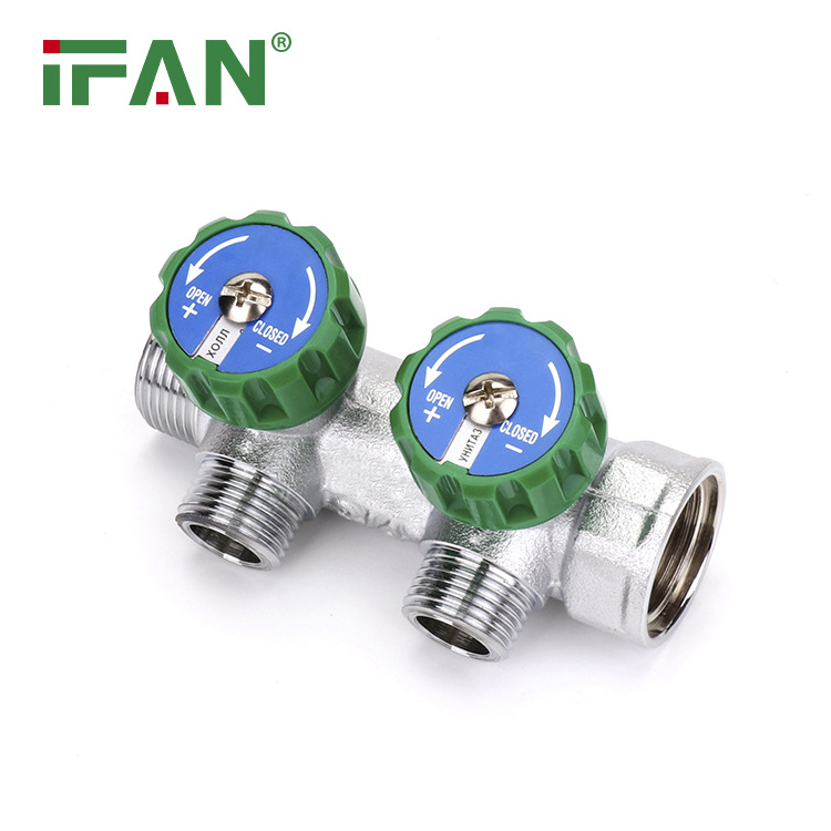 IFAN High Quality 3 Ways Brass Manifold HVAC Water Distribution PEX Manifold