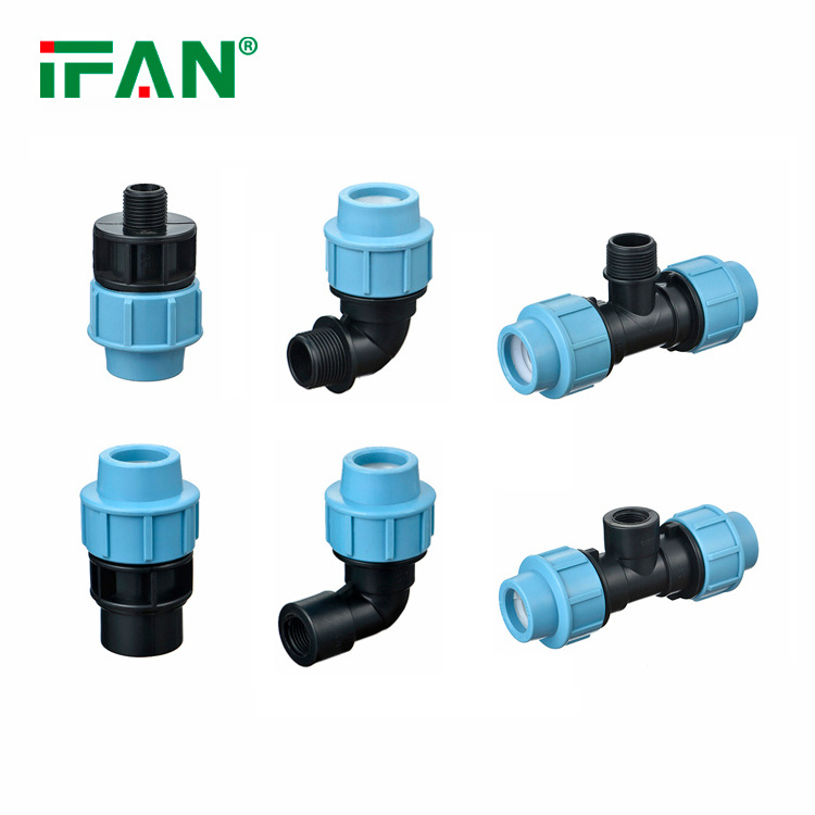 IFAN Factory Direct Sales HDPE Fittings 20mm-110mm PP Compression Pipe Fittings