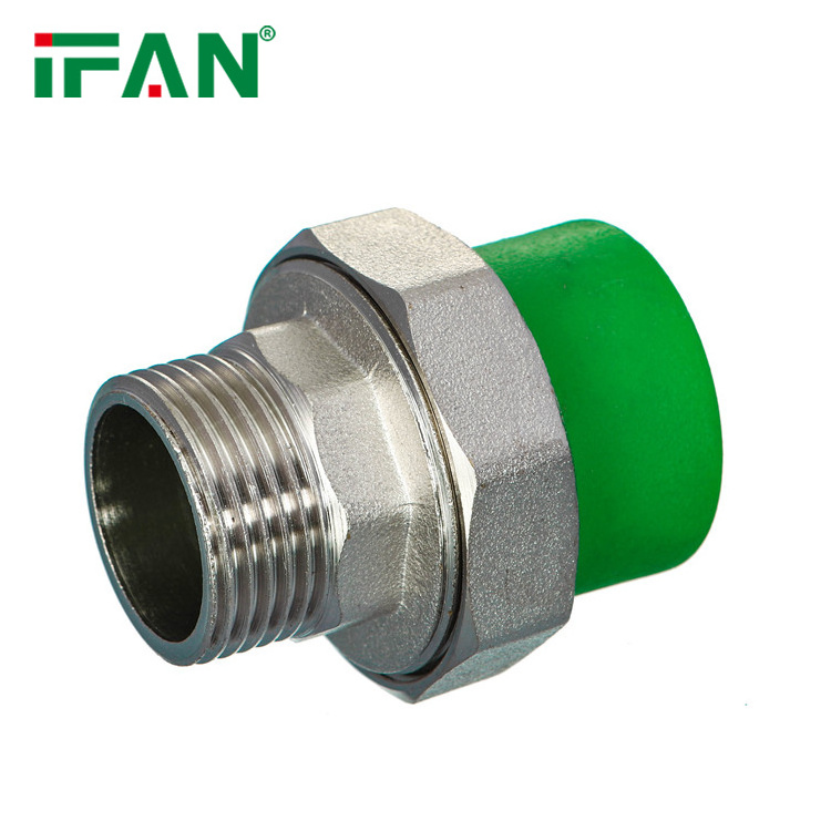 IFAN Wholesale Manufacture PPR Plumbing Fittings Brass Male Union Size 20 - 110mm Pipe Fittings