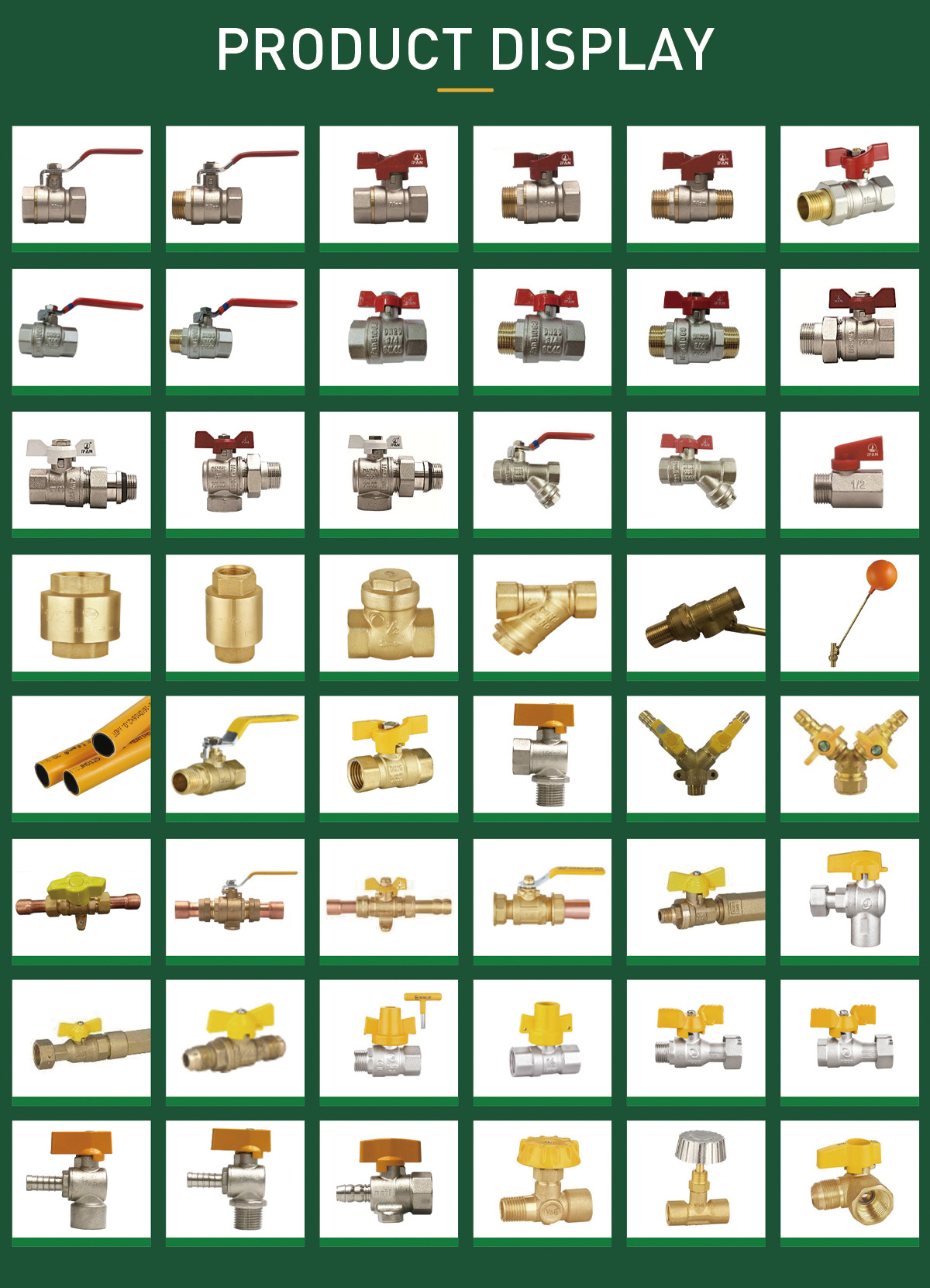 IFAN Wholesale PEX Pipe Valves Water Supply Copper Valves All Size Brass Vales