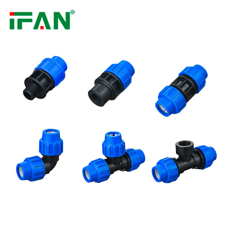 IFAN Factory Direct Sales HDPE Fittings 20mm-110mm PP Compression Pipe Fittings