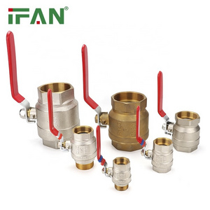 IFAN High Pressure 1/2" - 4" 3 way Water Ball Valves Union Lockable Forged Brass Ball Valve