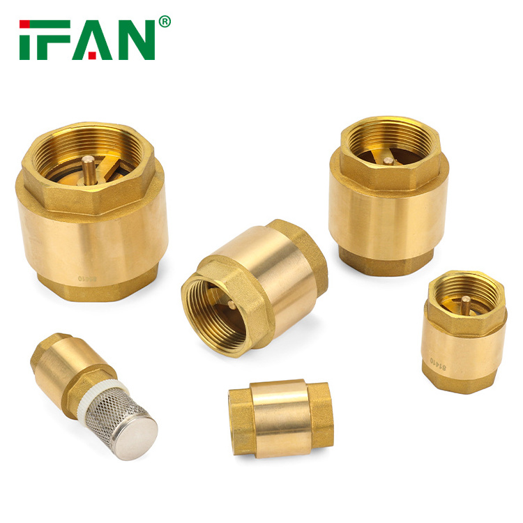 Vertical washer Brass 11/ 4 inch check valve price Water Spring Swing One Way Check Valve