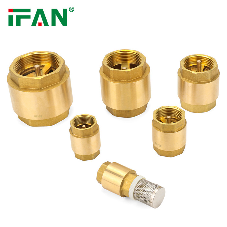 Vertical washer Brass 11/ 4 inch check valve price Water Spring Swing One Way Check Valve