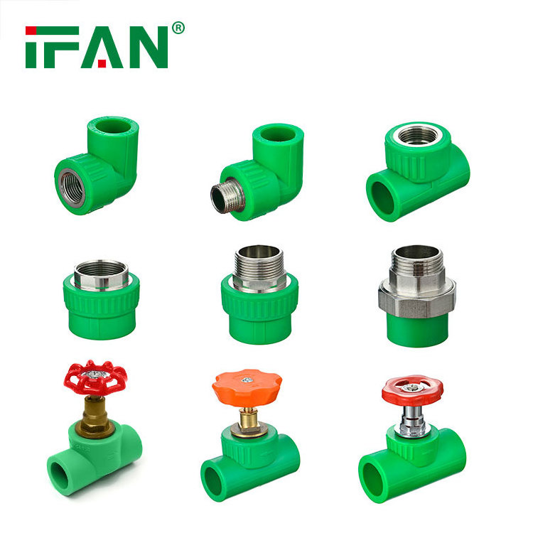 IFAN PPR Material Hot Sale Pure Plastic PPR Pipe Fittings Green Color PPR Fitting PN25 Union