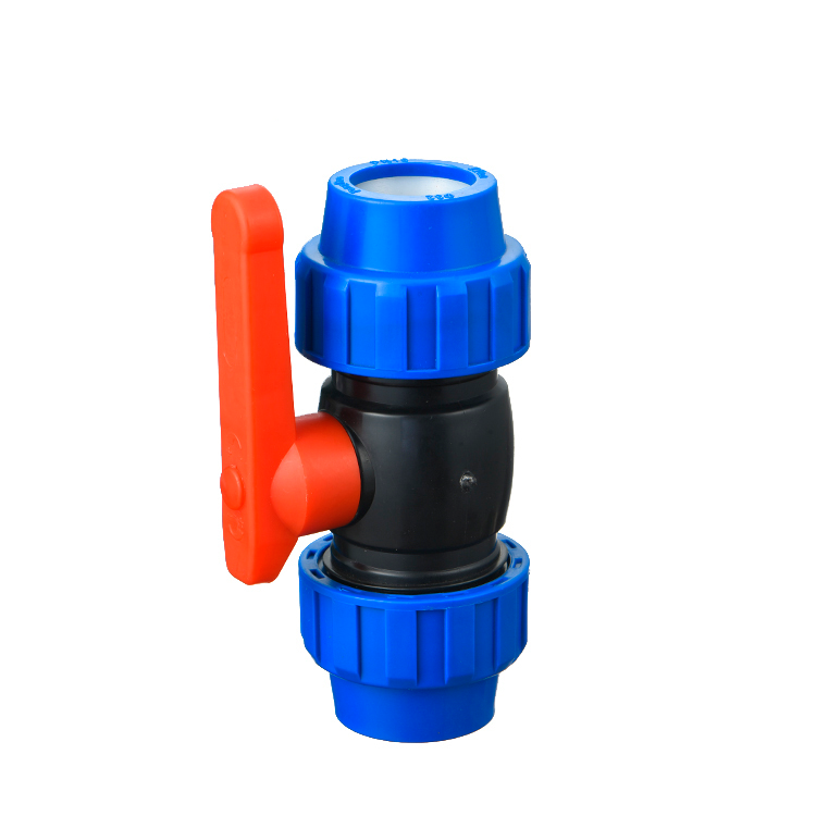 IFAN High Quality Double Union Ball Valve HDPE Materi Prim Plastic Preci Fittings HDPE Pipe PP Drip Irrigation Valve