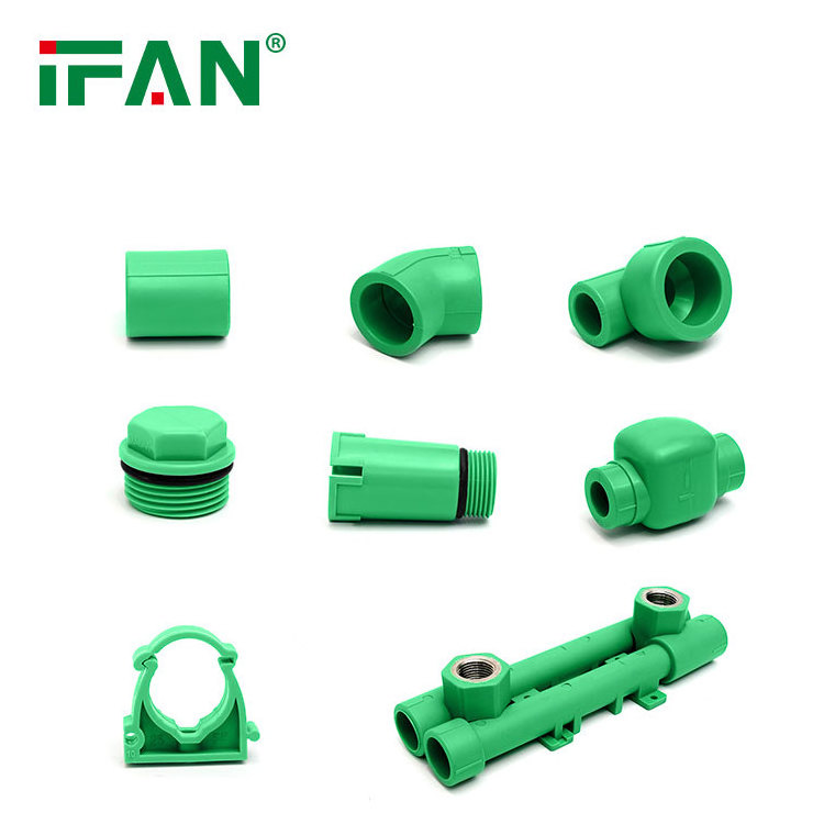 IFAN PPR Material Hot Sale Pure Plastic PPR Pipe Fittings Green Color PPR Fitting PN25 Union