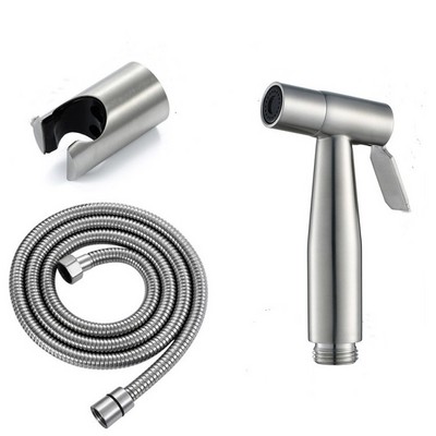 Handheld Bidet Sprayer Toilet Stainless Steel Adjustable Pressure Bidet Faucet Diaper Sprayer Set with Hose Attachment