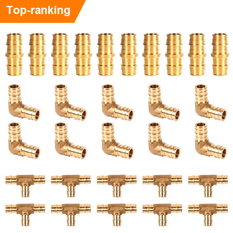 IFAN PEX Pipe Fittings 16-32mm Thread Tee Elbow Socket PEX Sliding Fittings Brass PEX Axial Fittings