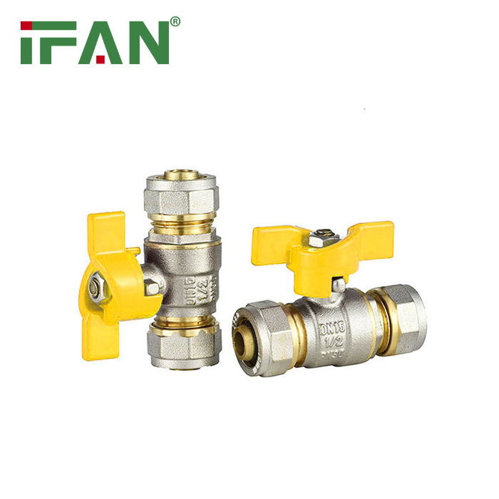 IFAN Factory Valve Whole Sale 1/2''  1/4''  3/4''  1''  2'' Brass Ball Valve Brass Gas Ball Valve