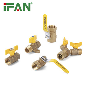 IFAN Factory Valve Whole Sale 1/2''  1/4''  3/4''  1''  2'' Brass Ball Valve Brass Gas Ball Valve