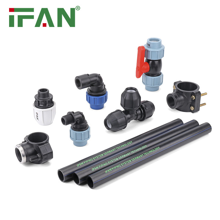 IFAN Free Sample HDPE Pipes and Fittings PN16 PE Pipe Fittings DN20-110mm HDPE Water Pipe Fittings