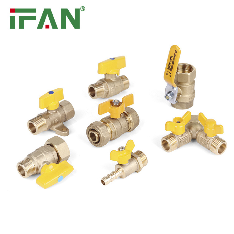 IFAN Factory Valve Whole Sale 1/2''  1/4''  3/4''  1''  2'' Brass Ball Valve Brass Gas Ball Valve