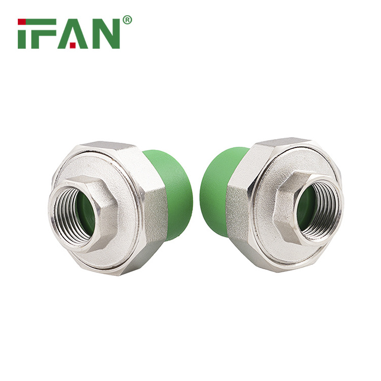 IFAN Customized 20-110mm Green PPR Pipe Fitting Female Threaded Brass PPR Union