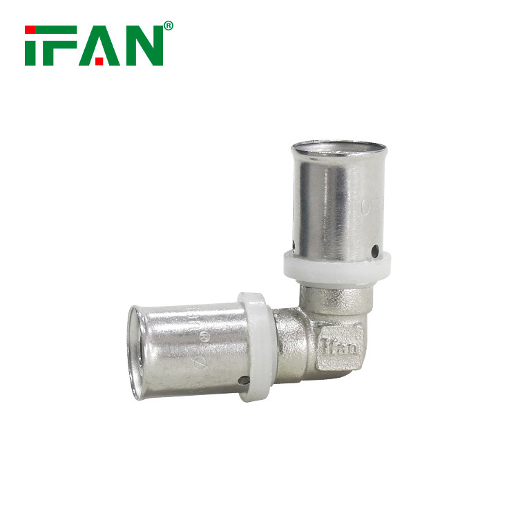 IFAN Factory Pex Pipe Fittings 16-32mm Pex Al Pex Press Fitting Water Tube Connector PN25 Brass Press Fittings