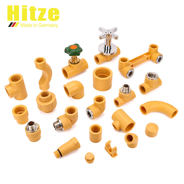 Hitze Germany Technology Plumbing PPR Pipe Fittings Water Tube Connector Plastic Tubing Fittings Thread Injection PPR Fitting