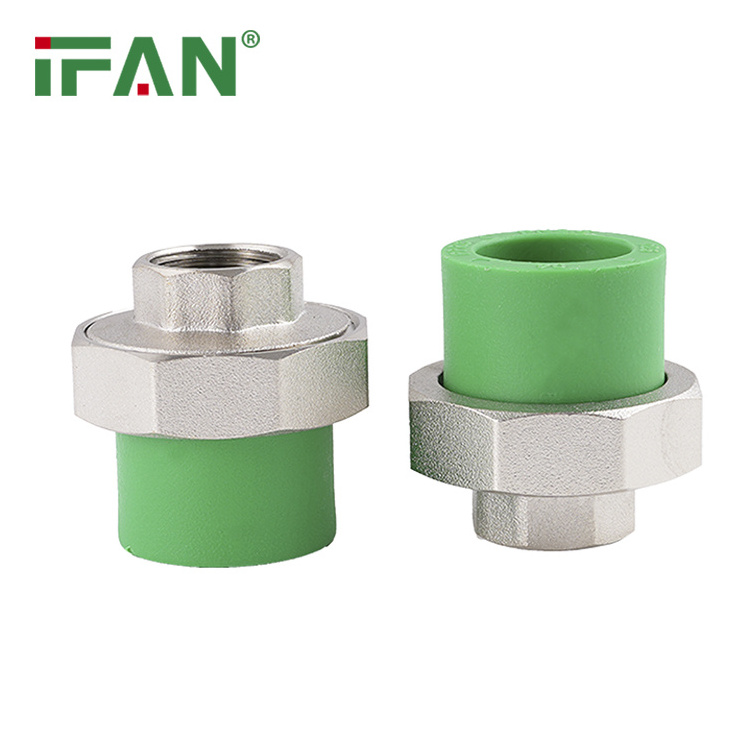 IFAN Customized 20-110mm Green PPR Pipe Fitting Female Threaded Brass PPR Union