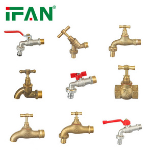 Ifan China Manufacturer Low Price Brass Bibcock Faucet 1/2" 3/4" Brass Water Tap Bibcock