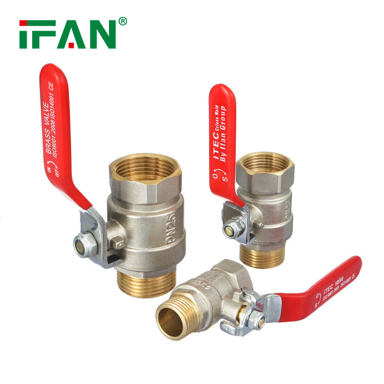 IFAN High Pressure 1/4'' 2 inch 3 way Water Ball Valves Union Lockable Forged Brass Ball Valve