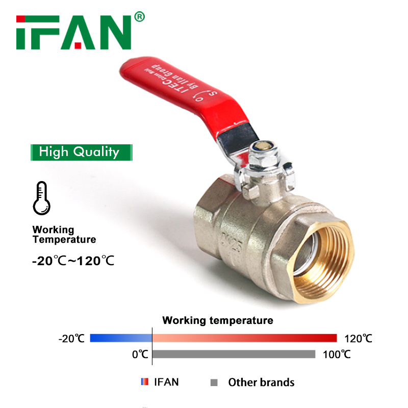 IFAN High Pressure 1/4'' 2 inch 3 way Water Ball Valves Union Lockable Forged Brass Ball Valve