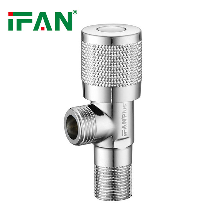 IFAN Factory Price 1/2 Inch Water Stop Angle Valve Bathroom Toilet Plumbing Materials Sanitary Forged Brass Angle Valve