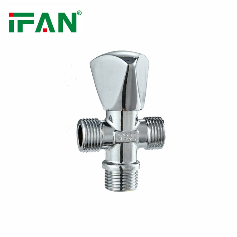 IFAN Factory Price 1/2 Inch Water Stop Angle Valve Bathroom Toilet Plumbing Materials Sanitary Forged Brass Angle Valve